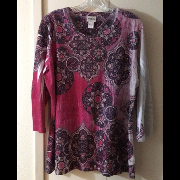 Rhinestones & Mandela Designs Top by Chico - Picture 4 of 5